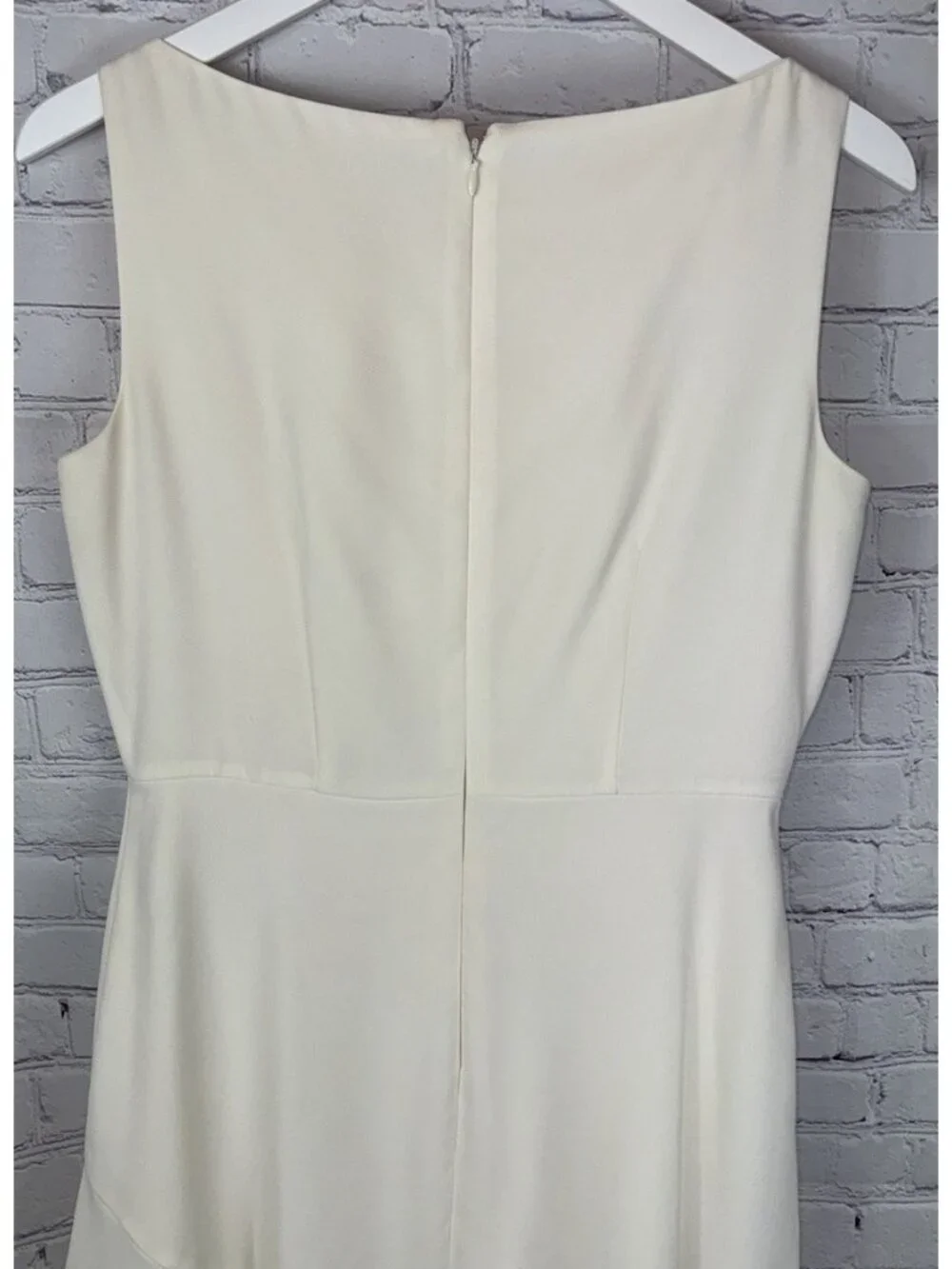 GAL MEETS GLAM Women’s Juliet Ruffled Hi Low Dress Ivory Size 6